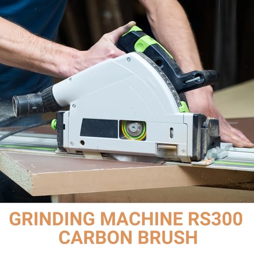 With metal connection holder, high-quality carbon brush compatible with Festool TS55, TS75, AP55EB, AP65EB, AT55E, AT65EB 6 x 11 x 16.5 mm, high strength and durability, motor carbons compatible (2 Pack of 2