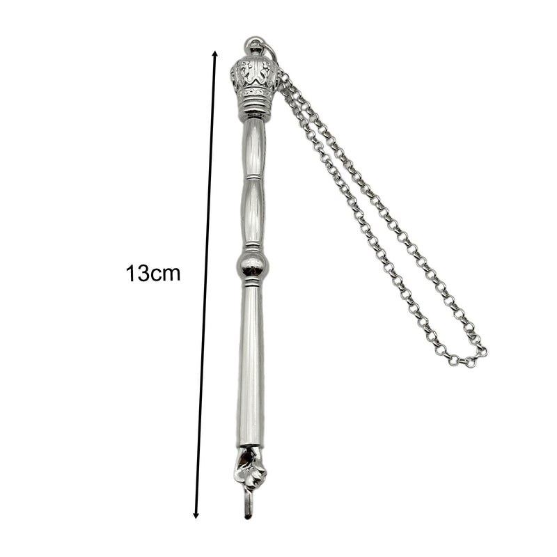 Bible Pointer Hand Pointer, Works of Art, Connected Chain Decorated,Bible Reading Tool,Torah Pointer, Silver Crown Head