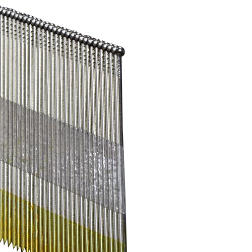 Freeman Angled Finish Nails | 34 Degree | 15 Gauge | 2-1/2" | Tape Collated | Galvanized Steel | 1000 Count | Trim, Baseboards, Moulding, Cabinetry, Furniture, Door and Window Casing | AF1534-25 15-Gauge 2-1/2"
