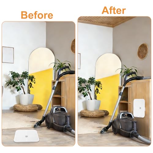 MOROBOR Scales Holder Wall Mounted 4 Pack Self Adhesive Smart Scale Stand Plastic Adjustable Wall Mount Fits for Home, Gym, Bathroom, Bedroom, Kitchen