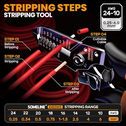 SOMELINE Waterproof Automotive Connector Crimping Tool Kit, 1/2/3/4/5/6 Pin 18 Types (1-6 Pin) + 3 Tools