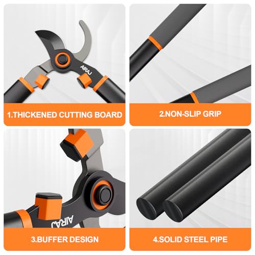 21" Bypass Loppers for Tree Trimming Heavy Duty, 2" Cut Tree Branch Cutter 21''