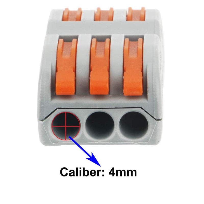 Cable connector, CESFONJER SPL-3 connection clamps, quick connection clamp cable connector, with operating lever Bilateral conductor clamp (12 pcs) SPL-3/12 pcs