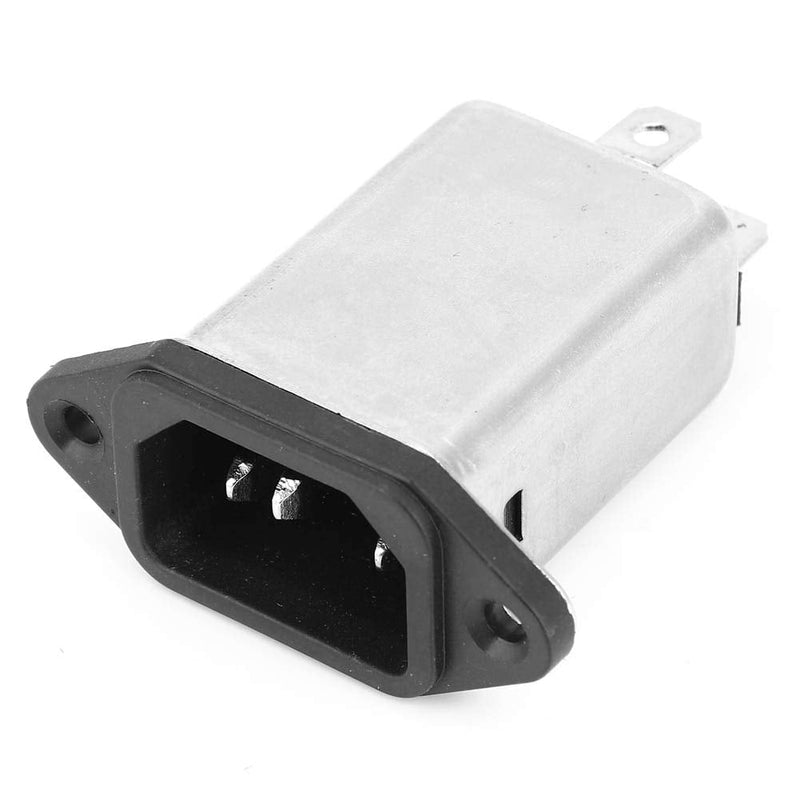 EMI Performance Filter, AC 115V-250V Mains Filter Single Phase Filter | High Quality Filter IEC-320 C14 Plug Socket Electronic Components 10A CW1D-10A-T 50/60Hz Electromagnetic Interference Filter