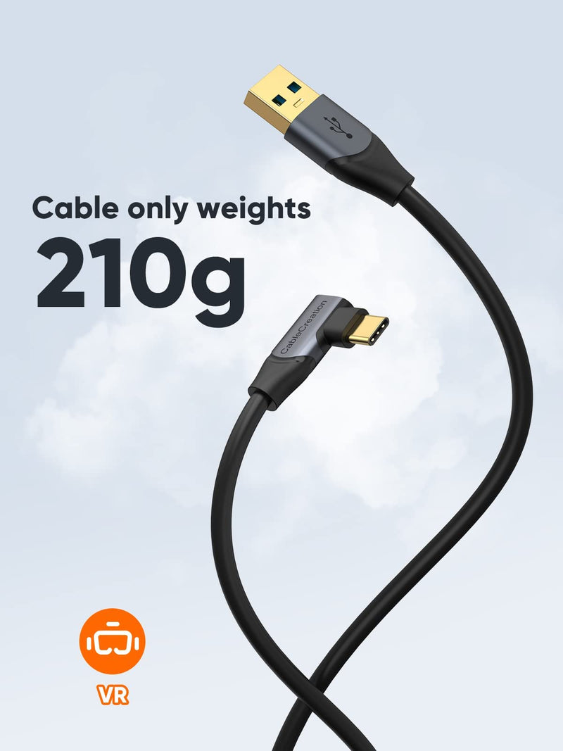 CableCreation 16FT USB to USB C 3.1 Link Cable Compatible with Meta Quest Pro/Quest3/Quest2/Pico4, 5Gbps Highly Speed VR Headsets Accessories Gaming PC, 5 Meters 16 FT