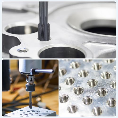 QUARKZMAN Straight Groove Screw Taps 1/2-20 UNF 2B Thread HSS6542 Black Nitride Coated Machine Thread Cutting Tools | Nitride-coated, machine thread cutting taps, thread cutting tools
