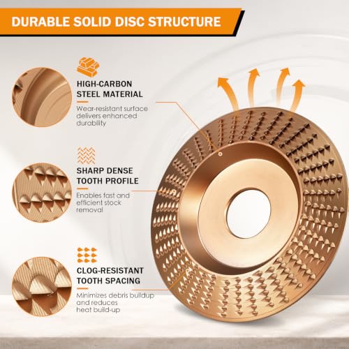 10PCS Complete Wood Carving Disc Set & Rotary Burr, Full Polishing 10