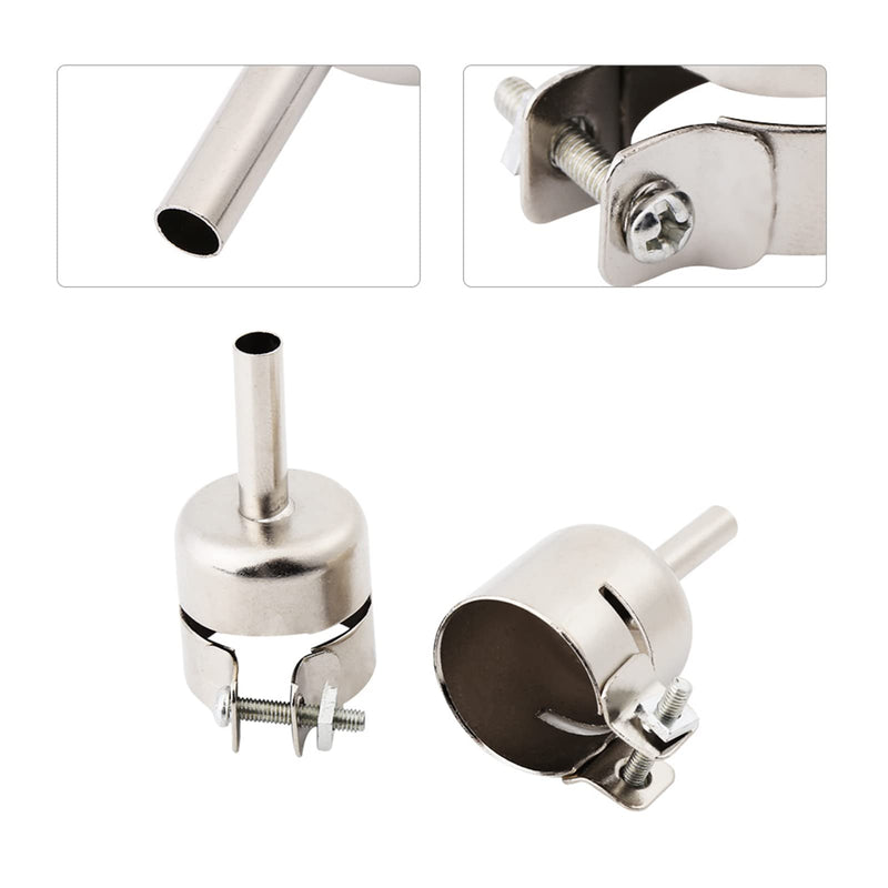 8PCS Nozzles Stainless Steel Round Hot Air Gun Nozzles Kits Hot Air Gun Attachments Soldering Station Repair Tools with Locking Screw (3/4/5/6/7/8/10/12 mm)