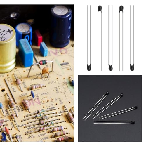 zalati NTC Thermistor Resistors 40 Pieces MF5A-3 Temperature Sensors for Thermal Protection Circuits in Electrical Appliances - 20pcs 10K and 50K Ohm