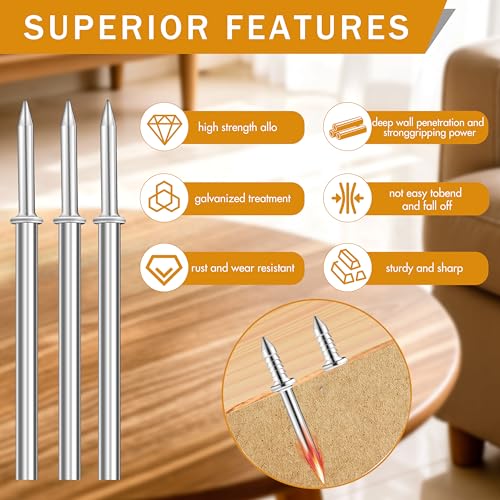 1000Pcs Double Head Skirting Nails, Seamless Trim Nails for Baseboards 1000
