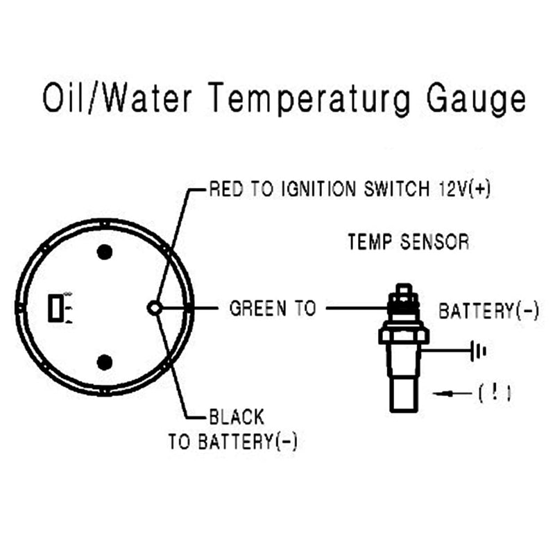 Oil Temperature Gauge 40~150℃ Car Digital Gauge 52mm Blue LED Automobile Meter… Oil Temp Gauge