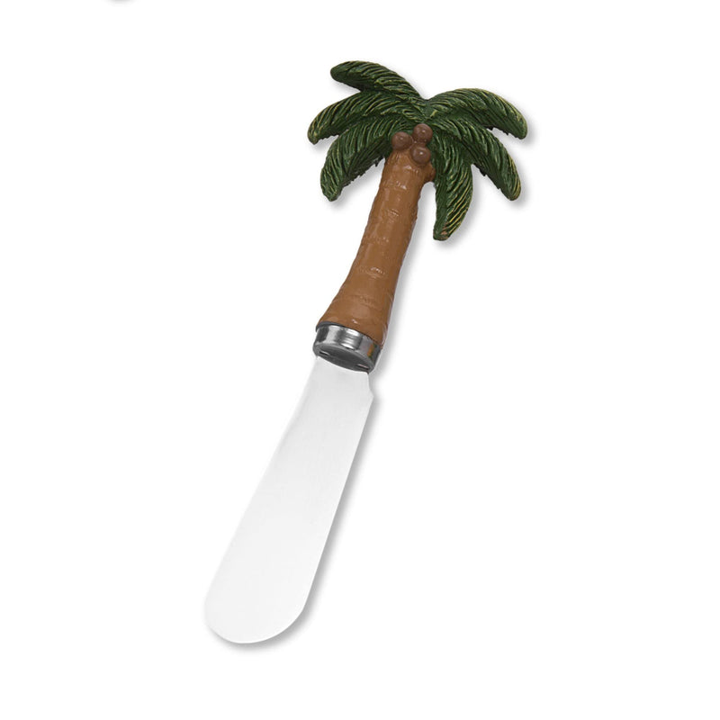 Supreme Housewares Palm Tree Cheese Spreaders, Hand-Painted Resin Handles with Stainless Steel Blades for Spreading Cream Cheese, Butter, Jam, or Sandwich, Set of 4