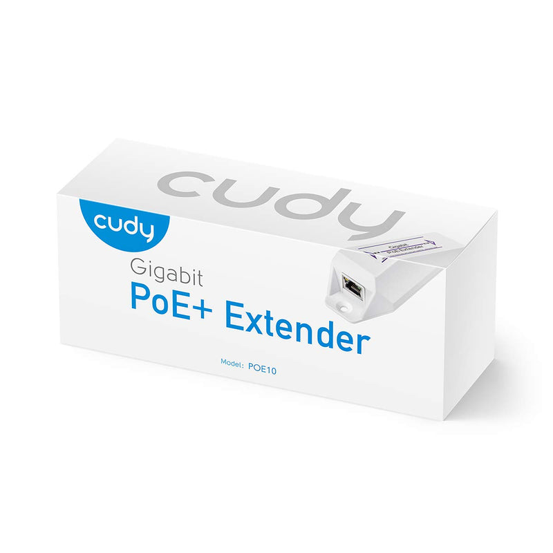 Miracles PoE10 Gigabit PoE+ Extender, 1 Port 10/100/1000 Mbps, PoE Amplifier, Repeater, Wall Mount, Daisy Chain, Corresponds to IEEE 802.3at / 802.3af, Plug and Play