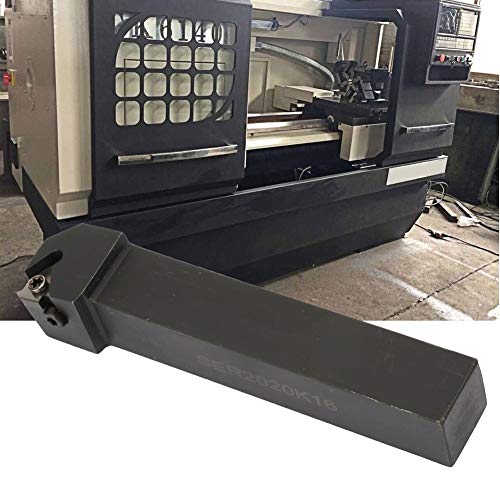 Lathe Tool Holder Boring Bars & Inserts Kit, Metric 20mm x20mm Square Shank SER2020K16 CNC Boring Bar + 10 Pcs 16ER Indexable Carbide Blade w/T-15 Wrench, Right-Hand
