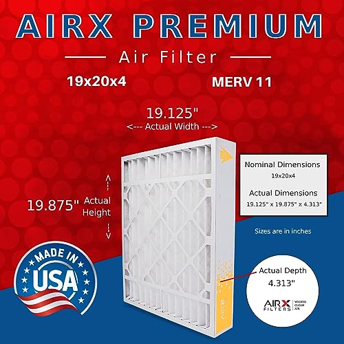 AIRx Filters 19x20x4 Furnace AC Filter MERV 11 Allergy Bryant Carrier