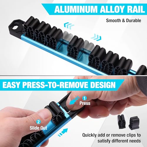 DURATECH 6PCS Magnetic Screwdriver & Wrench Organizer with 72 Slots