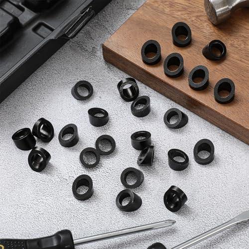 LEIFIDE 50 Pack 30 Degree Angle Washers 5/16" ID Black Steel Cable Railing 5/16"