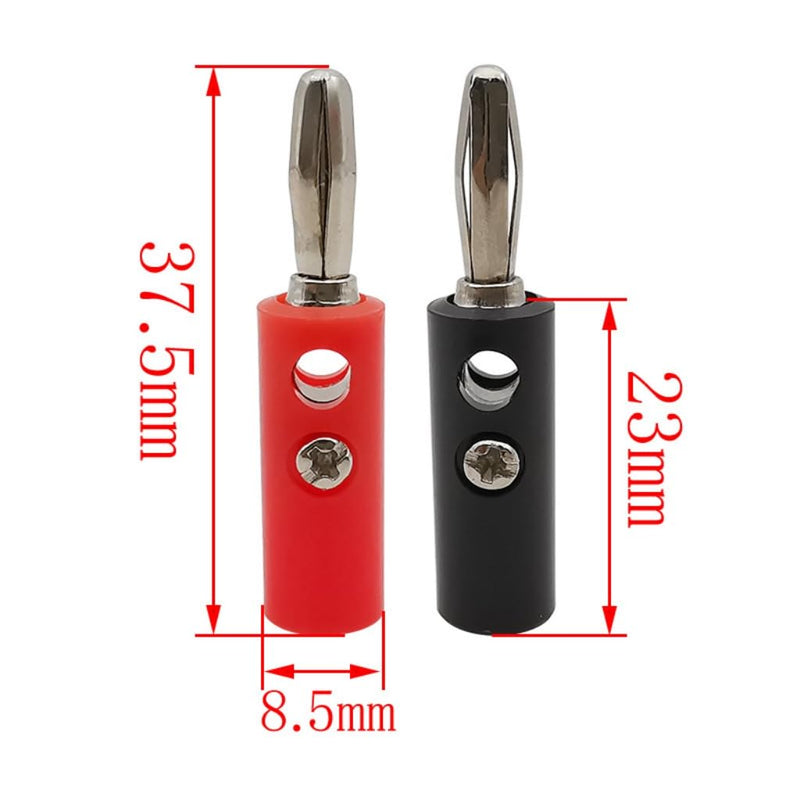 10Pair Silver 4mm Banana Plug Male and Female 4mm Banana Jack Panel Mount Banana Socket Terminal Connector Adapter Red Black (5Red5Black) 5Red5Black