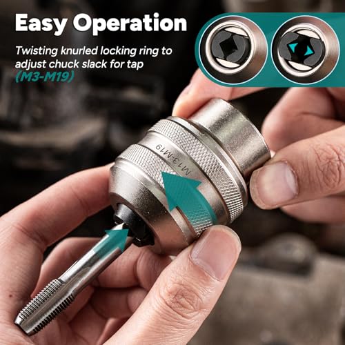 6pcs Adjustable Tap Socket Set, 1/4", 3/8", 1/2" Drive Tap Socket