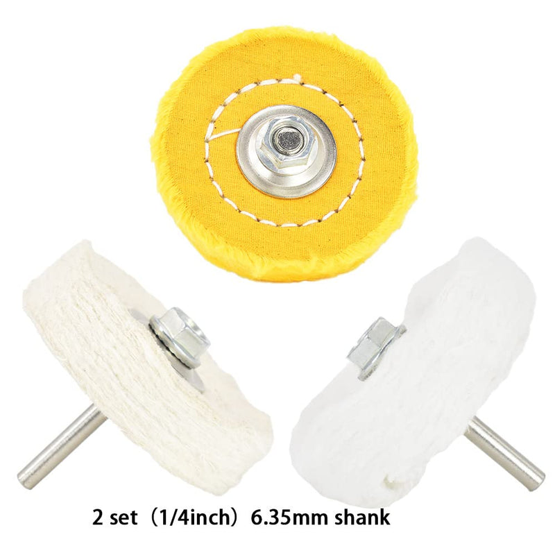QZATACAEN 3" polishing pads polish soft (30 layers) / fine (50 layers) / medium (36 layers) / coarse 1/2" thick/rough 1/2" thick 3/8" mandrel hole with 2 sets 1/4 "Shank for drilling - 5pack…