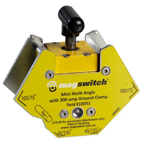 Magswitch - 8100351 Mini Multi Angle w 300amp GC Mini Multi Angle with 200 Amp, Yellow/Silver/Black