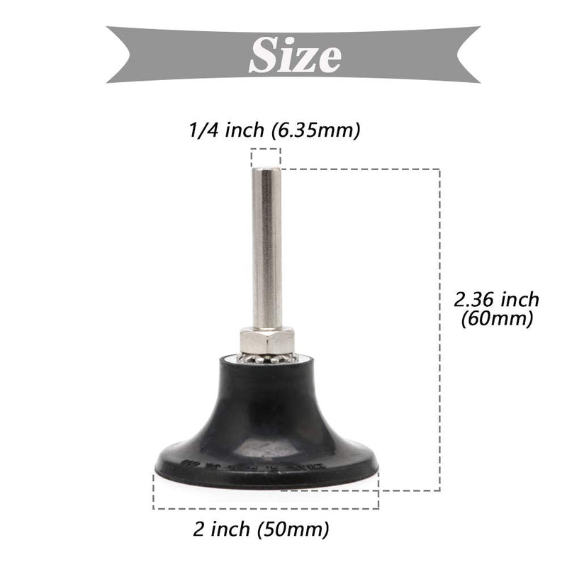 Mesee Pack of 2 Roll Lock Disc Holders, Disc Pad Holder Sanding Disc with 1/4 Inch Shank for Roll Lock Round Rotary Tool Grinding Polishing Finish Conditioning Discs