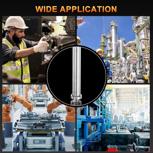 HARFINGTON Straight Ejector Pins 1" Dia 254mm (10") Long 65Mn Round Tip Punches Steel Ejector Pin Punch for Die Manufacturing Mechanical Maintenance 1" x 10"