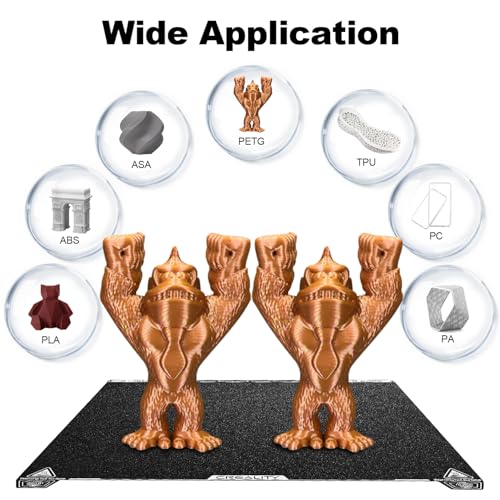 Creality K1 Max PEI Build Plate, 315x310mm Textured Flexible Spring Steel Bed Platform with PEI Coating Surface for Creality K1 / K1 Max/Ender 3 V3 Plus / 3 Max Neo 3D Printers (No Magnetic Base) K1 Max(315*310mm) Frosted