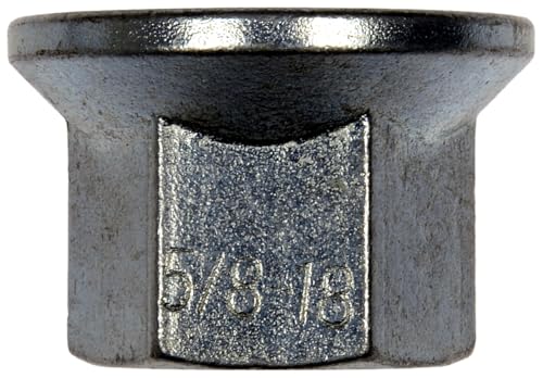 Dorman 611-057 Wheel Nut 5/8-18 Flanged Flat Face - 1-1/8 in. Hex, 1-1/16 in. Length Compatible with Select Dodge Models, 10 Pack