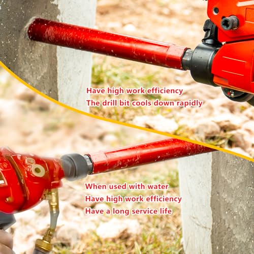 RDT 2" Diamond Drill Core Bits for Concrete Masonry Brick and Stone, Laser-Welded Wet Drill Bit, 14" Drilling Depth, 1-1/4"-7 Arbor, for Construction & DIY Home Renovation 2 inch Upgraded