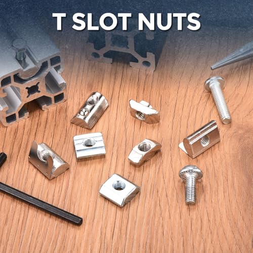 100Pcs Half Round t Spring Elastic Nut M6-1 4040 Series Silver 4040 Series M6-1mm 100