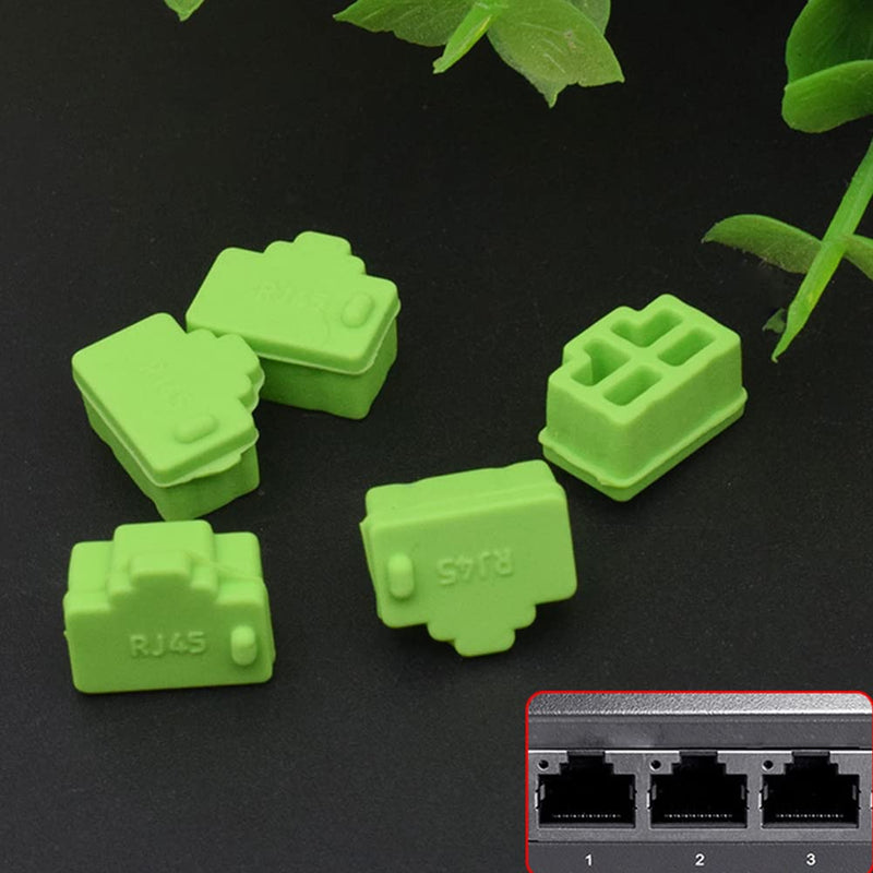 Silicone dust protection RJ45 port dust protection RJ45 a cover dust protection PC cover dust protection PC, switch, router RJ45 port plug cover, suitable for idle RJ45 port dust protection, 30 pieces