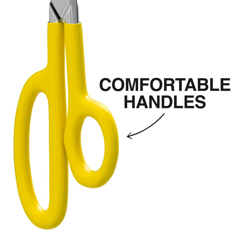 Klein Tools 22003 Premium Forged High-Leverage Utility Shear, Made in USA, 8-Inch Heavy-Duty Scissors with Serrated Edge and Extended High-Leverage Handles, Cuts Rubber, Light Metals, Insulation