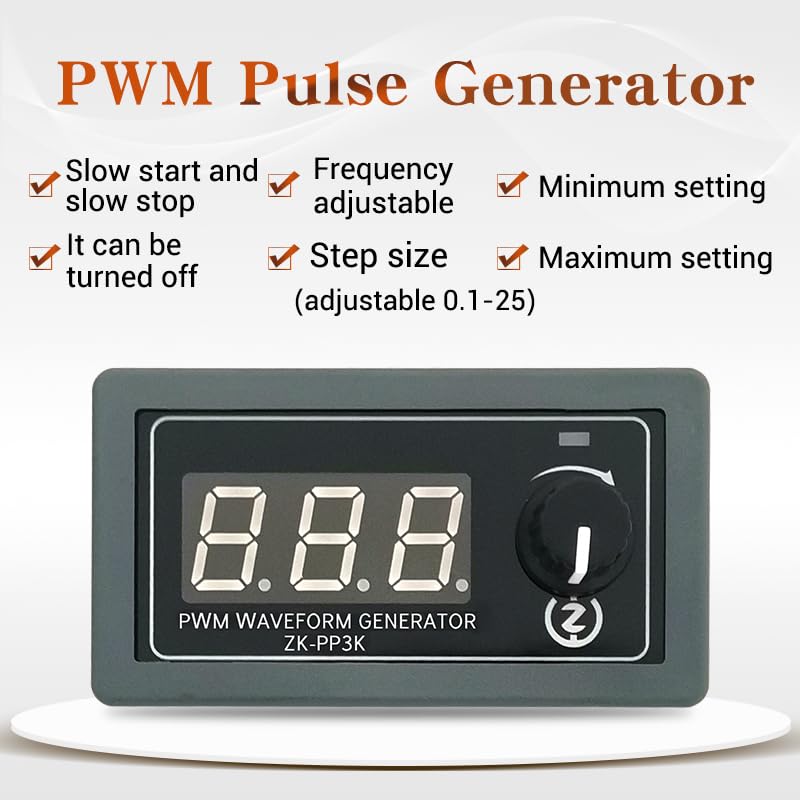 PWM Signal Generator 1Hz-150KHz Adjustable PWM Duty Cycle Module 30A 360W PWM Pulse Generator Driver Module with LCD Display Generator ZK-PP3K
