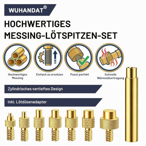 Melting Aid for Thread Inserts, Melting Thread Pack of 7 | Soldering iron melting aid, thread inserts 3D printing, soldering iron thread insert, with M2, M2.5, M3, M4, M5, M6, M8