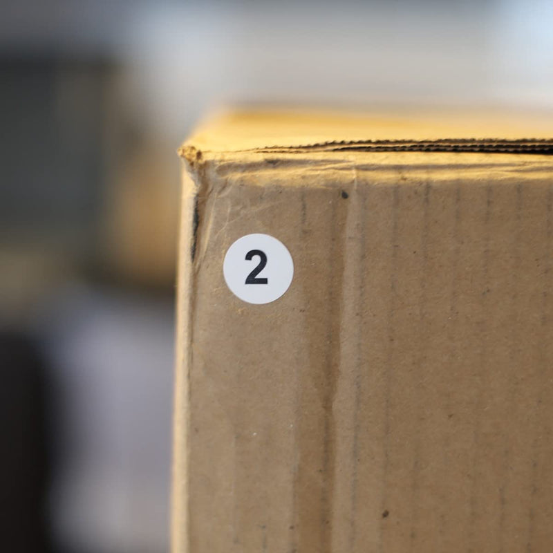 Numbers 1-5 Bulk Pack Office Warehouse Organization Inventory Stickers 3/4 Inch 500 Per Roll 2,500 Total Stickers