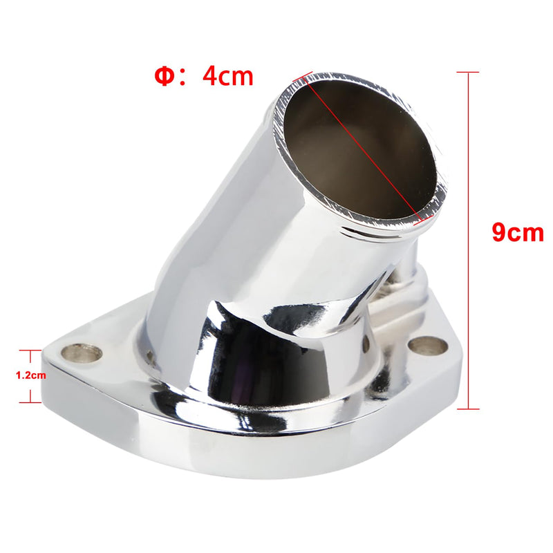 CarBole 60 degree Chrome Thermostat Housing Water Neck Compatible with Ford 260-302/351W