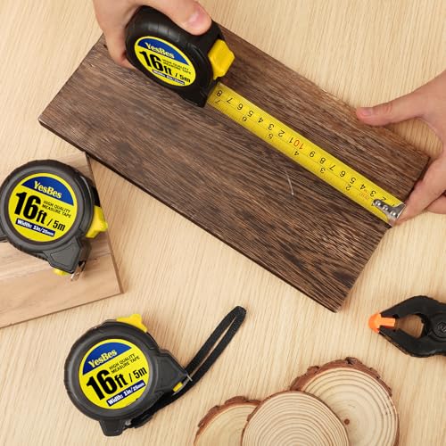 Tape Measure 16 ft, 8 Pack Bulk Easy Read Measurement Tape, Self-Locking Measuring Tape Retractable 16 FT by 1 in