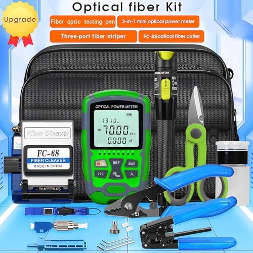Fiber Optic Tool Kit, 10-in-1 Fiber Termination Tool Kit FTTH Fiber Tool