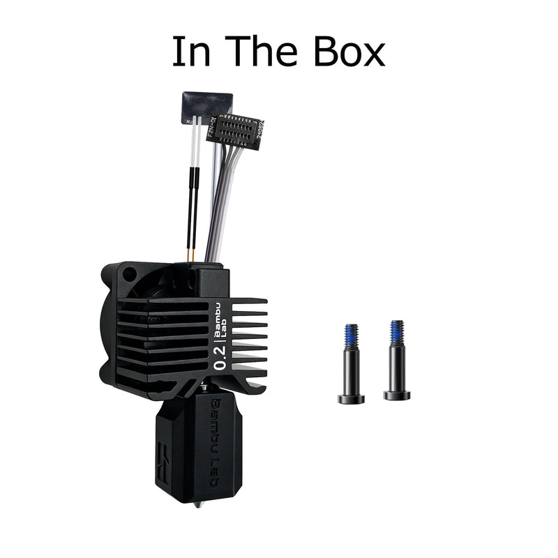 Original Bamboo Lab P1 Hotend Assembly Complete with Stainless Steel 0.2mm Nozzle,Ceramic Heater,Thermistor, Cooling Fan,Silicone Sock for P1S P1P 3D Printer Extruder Heating Block Replacement P1 Series