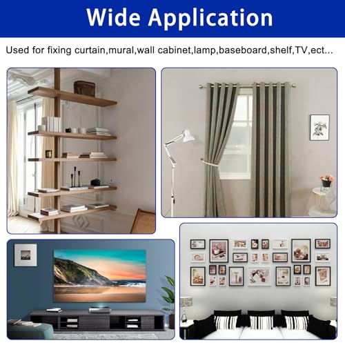 Drywall Anchors and Screws Kit, 320 PCS Self Drilling Wall Anchors and Screws for Drywall,Sheetrock,Hollow Door,Plaster Wall - Zinc Metal & Nylon Plastic Assortment, No Pilot Hole Required