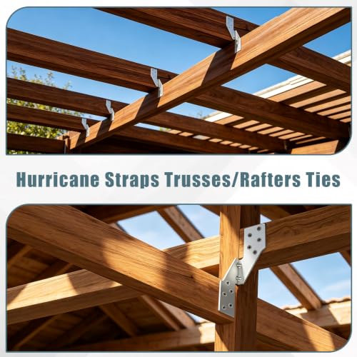 60 Pcs Right Size Galvanized Steel Hurricane Straps Tie Brackets| Right Side 60