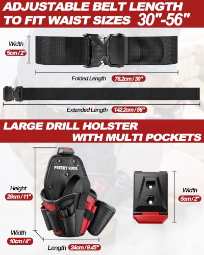 Drill Holster for Tool Belt, Impact Drill Pouch with Belt Clip Drill holster with tool belt