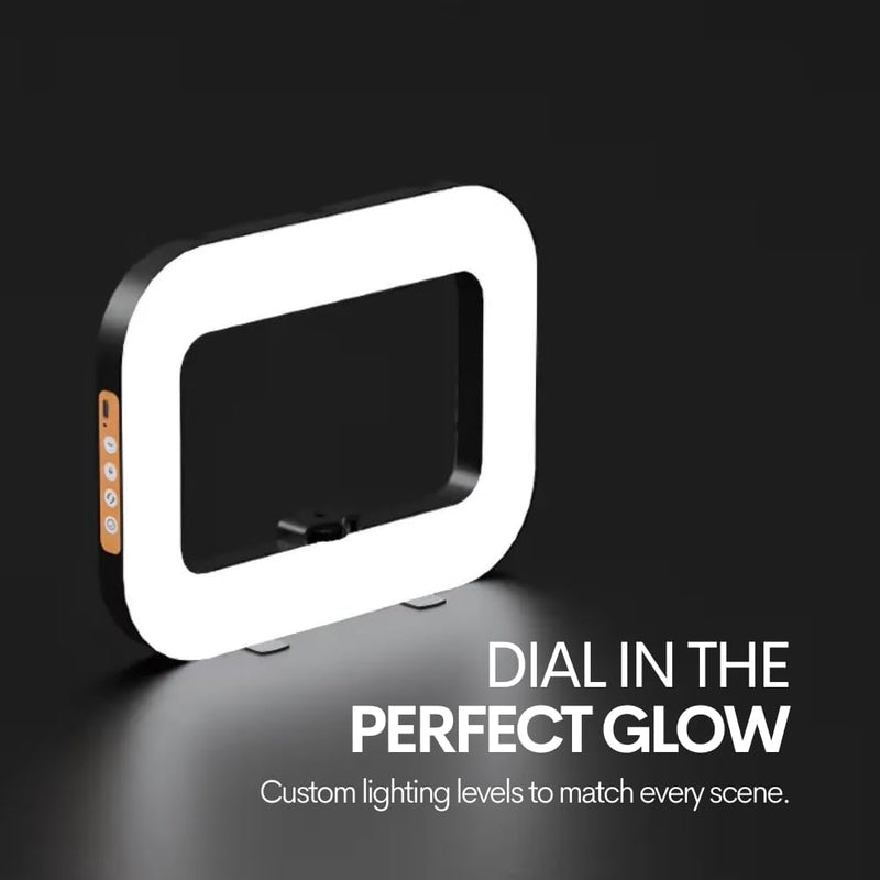 LED Content Frame - The Ultimate Content Creator Light with Soft, Adjustable Lighting & Ergonomic Handheld Design - Portable Handheld Ring Light Offers Glare-Free Clarity & Stable Control