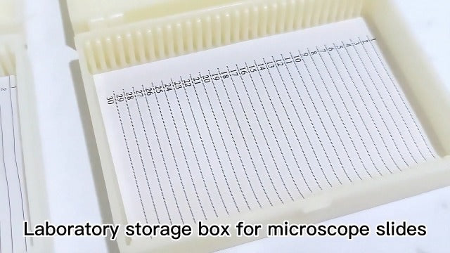 Scientific Preparation Box for 100 Slides, Plastic Box, Slide Box