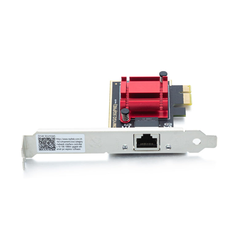 H!Fiber 2.5Gbase-T PCIe NIC with Realtek RTL8125 Chip, 2.5Gb Network Card, 2500/1000/100 Mbps,Single RJ45 Port, PCIe X1, Ethernet Card for Windows/Windows Server/Linux 2.5G RTL8125 1 RJ45
