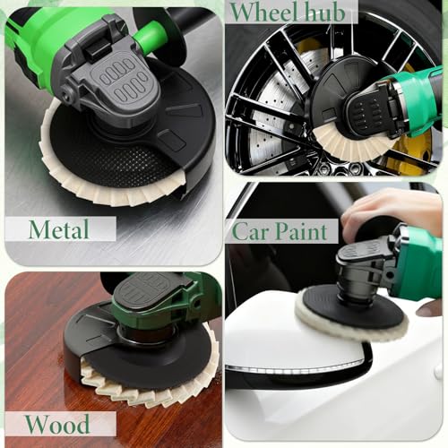 12 Pcs 4-1/2" Wool Polishing Wheel Disc & 3 Polishing Compounds