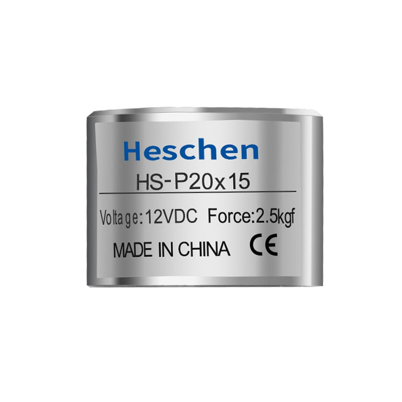 Heschen electromagnet magnet P20/15, outer diameter: 20 mm, DC 12 V, 2.5 kg