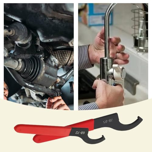 9Pcs C-Shape Hook Spanner for Car & Motorbike Shock Adjustmen Red
