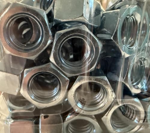 1/2"-13 Hex Nuts Zinc Plated Steel, 100 Pack - 40140J